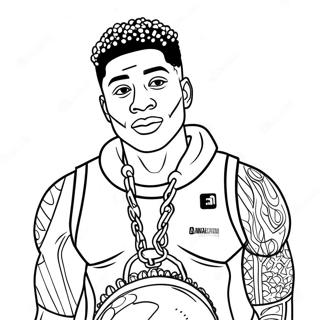 Pagina Para Colorear De Nba Youngboy Con Un Atuendo Genial 94463-33716