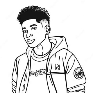 Pagina Para Colorear De Nba Youngboy Con Un Atuendo Genial 94463-33854