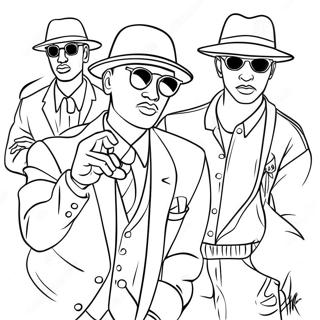 Hip Hop Gangster Páginas Para Colorear