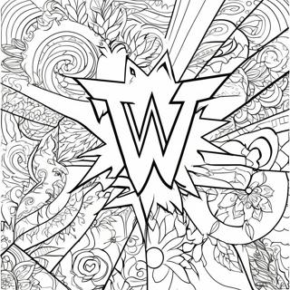 Pagina Para Colorear Del Logo Colorido De Wwe 94540-33905