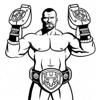 Pagina Para Colorear Epica De Triple H Sosteniendo Dos Cinturones 94541-33771