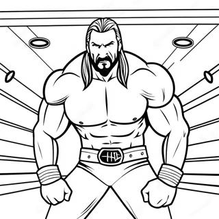 Pagina Para Colorear De Triple H En El Ring Llena De Accion 94542-33773