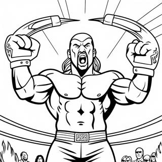 Pagina Para Colorear De Triple H En El Ring Llena De Accion 94542-33774