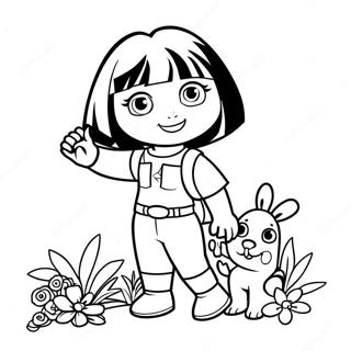 Dora Y Botas Páginas Para Colorear