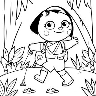 Pagina Para Colorear De Dora Y Botas Explorando La Selva 94642 33986