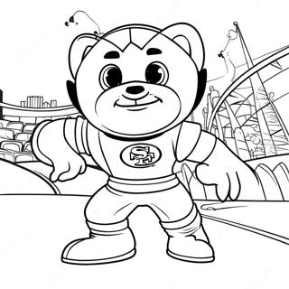 Pagina Para Colorear De La Mascota De Los San Francisco 49ers 94696-34033