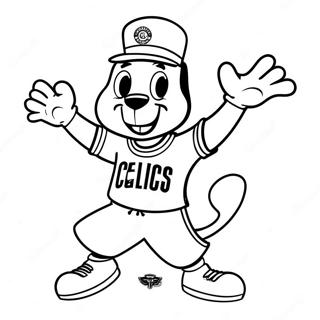 Pagina Para Colorear De La Mascota De Los Celtics Bailando 94927 34205