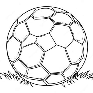 Pagina Para Colorear De Un Balon De Futbol En El Campo 95313-34513