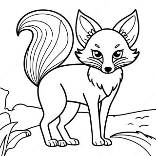 Pagina Para Colorear De La Colorida Zorra Therian 95591 34767