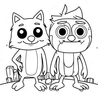 Pagina Para Colorear De La Aventura De Mordecai Y Rigby 95665-34818