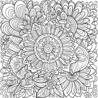 Pagina Para Colorear De Patrones De Mandala Coloridos 9583-633