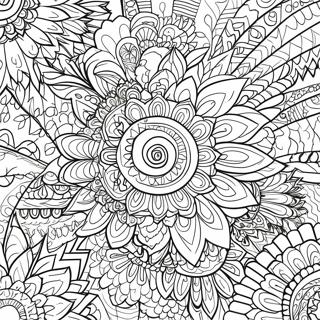 Pagina Para Colorear De Patrones De Mandala Coloridos 9583-634