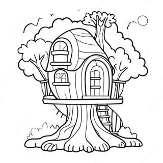 Pagina Para Colorear De Casa En El Arbol Caprichosa 96051-35117