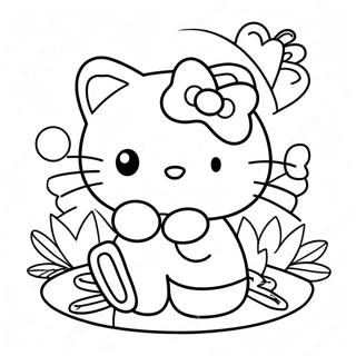 Hello Kitty Acción De Gracias Páginas Para Colorear