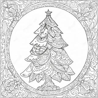 Pagina Para Colorear De Un Arbol De Navidad Intrincado 96129-35178