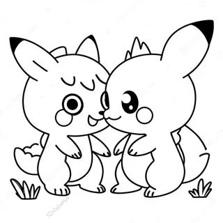 Pagina Para Colorear De Adorables Parejas De Pokemon 96155-35198