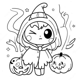 Anime Halloween Páginas Para Colorear