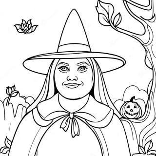 Pagina Para Colorear De Una Bruja Misteriosa De Halloweentown 96518-35488