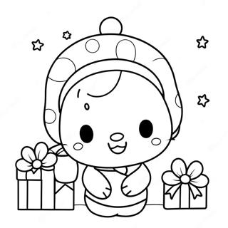 Pagina Para Colorear De Navidad De Sanrio 96567-35514