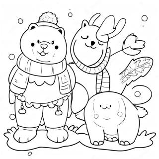 Pagina Para Colorear De Enero De Adorables Animales De Invierno 96620-35558