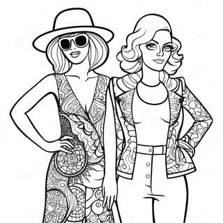 Pagina Para Colorear De Moda Funky De Los 70 96673-35606