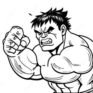 Pagina Para Colorear De Hulk Enojado En Batalla 9672-1894