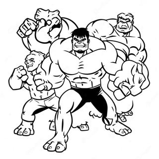 Pagina Para Colorear De Hulk Con Amigos 9673-1881