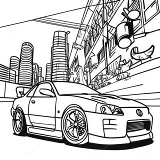 Pagina Para Colorear De Coche Jdm Genial En Movimiento 96902-35945