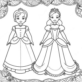 Pagina Para Colorear De Muneca De Papel Princesa 96957-35997