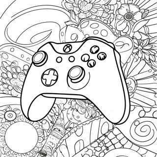 Pagina Para Colorear De Controladora De Xbox Con Consola De Juegos 97212 36190