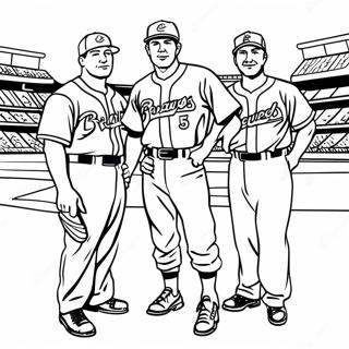 Pagina Para Colorear Vintage De Los Atlanta Braves 97495-36414