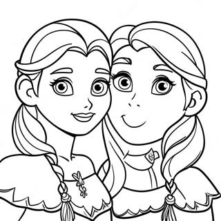 Elsa Y Anna Páginas Para Colorear