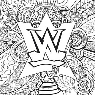 Pagina Para Colorear Del Logo Audaz De Wwe 97700-36565