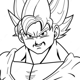 Super Saiyan Goku Páginas Para Colorear