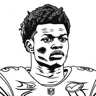 Lamar Jackson Páginas Para Colorear