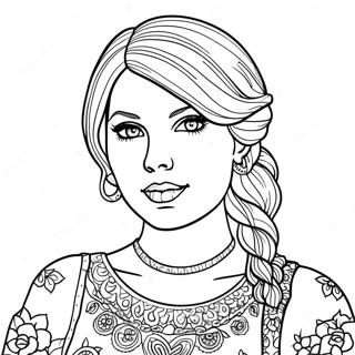 Taylor Swift Folklore Páginas Para Colorear