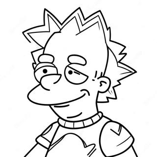 Bart Simpson Psicodélico Páginas Para Colorear