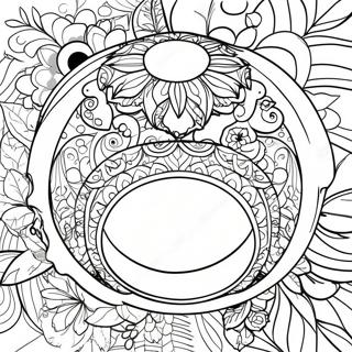 Pagina Para Colorear De Anillo Dorado Brillante 98551-37371