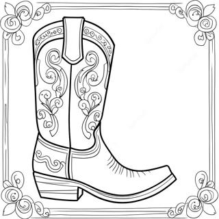 Pagina Para Colorear De Bota De Vaquero 98572-37373