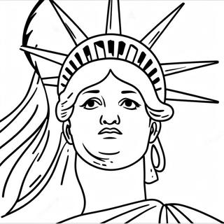 Pagina Para Colorear De La Audaz Estatua De La Libertad 98627 37426