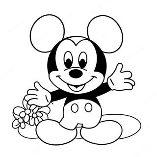 Cumpleaños De Mickey Mouse Páginas Para Colorear