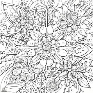 Pagina Para Colorear De Arte Caprichoso De Caleidoscopio 98807-37572