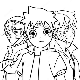 Pagina Para Colorear De Boruto Con Amigos 98830-37581