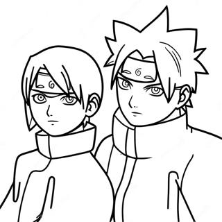 Pagina Para Colorear De Boruto Y Sasuke 98831 37585