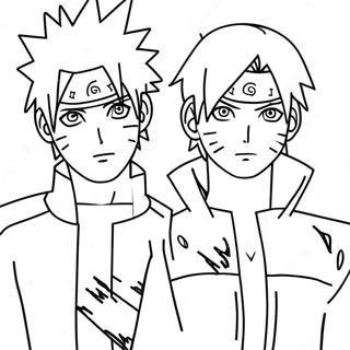 Pagina Para Colorear De Boruto Y Sasuke 98831 37587