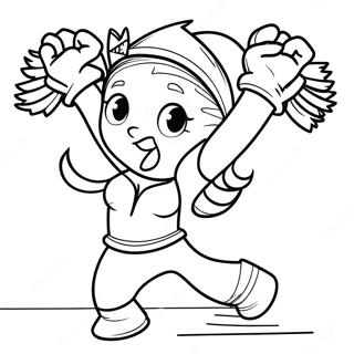 Pagina Para Colorear De Una Animadora De Los Wolverines De Michigan 98958-37683