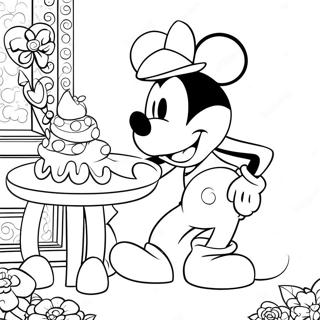 Mickey Mouse Día De San Valentín Páginas Para Colorear