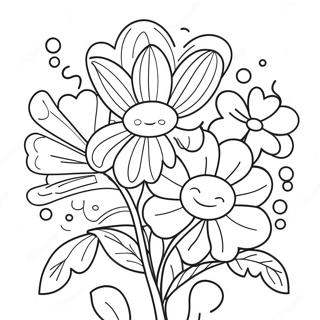 Pagina Para Colorear De Flores Coloridas En Flor 99291 37939