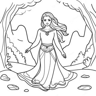 Pagina Para Colorear De Mira En Un Paisaje De Fantasia 99423-38052