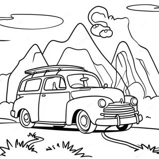 Pagina Para Colorear De Un Divertido Viaje Familiar Por Carretera 99471 38077